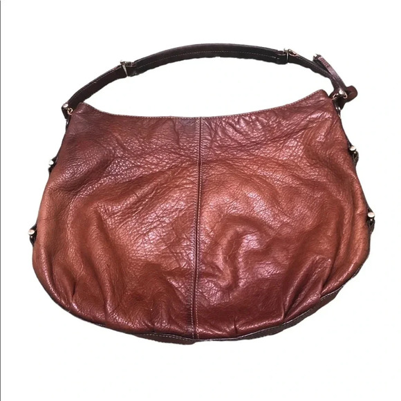 LIZ CLAIBORNE LEATHER SHOULDER BAG - Picture 1 of 7
